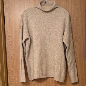 White Birch Women's Cozy Cowl Neck Sweater in Light Beige